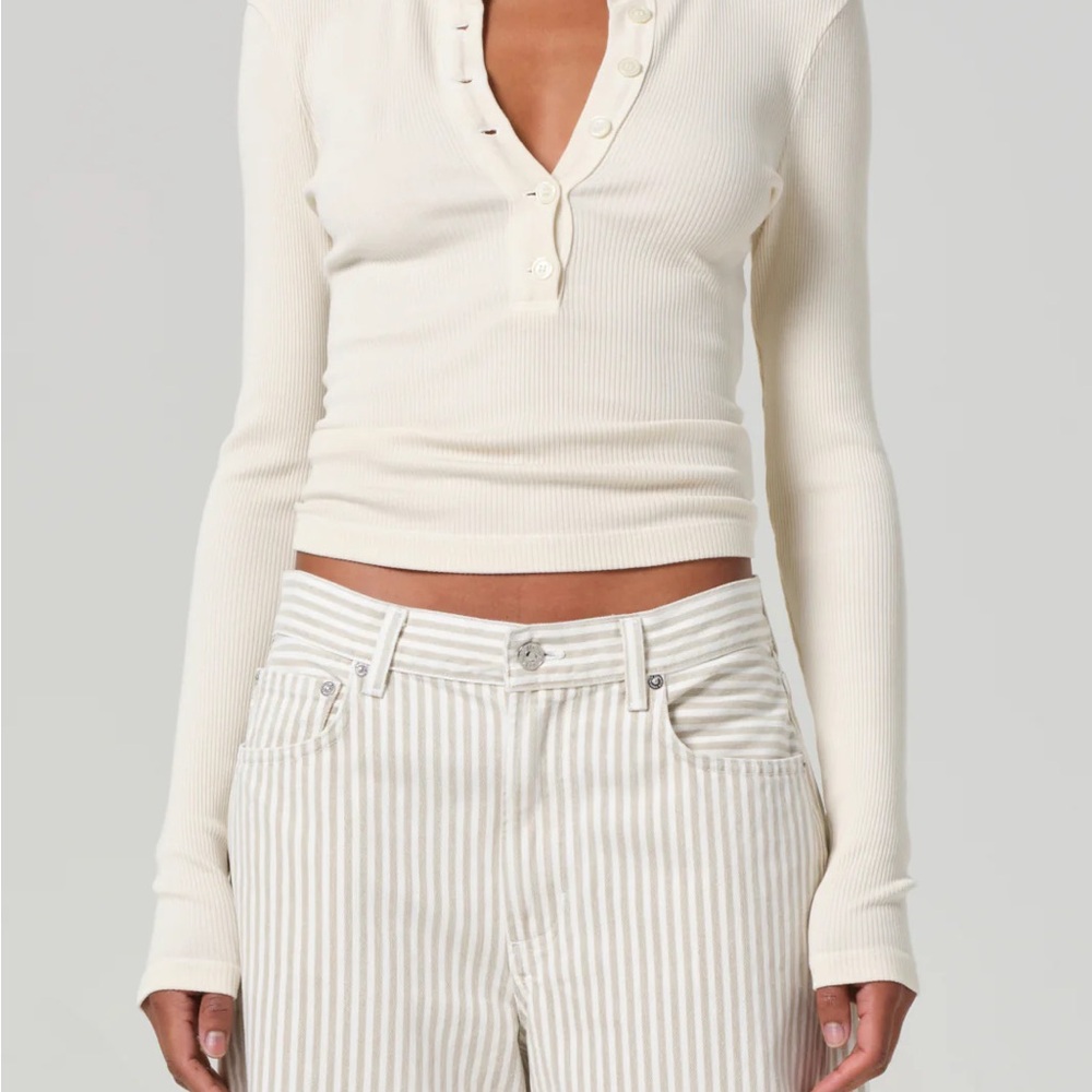 Citizens of Humanity Varra Henley Top Dune